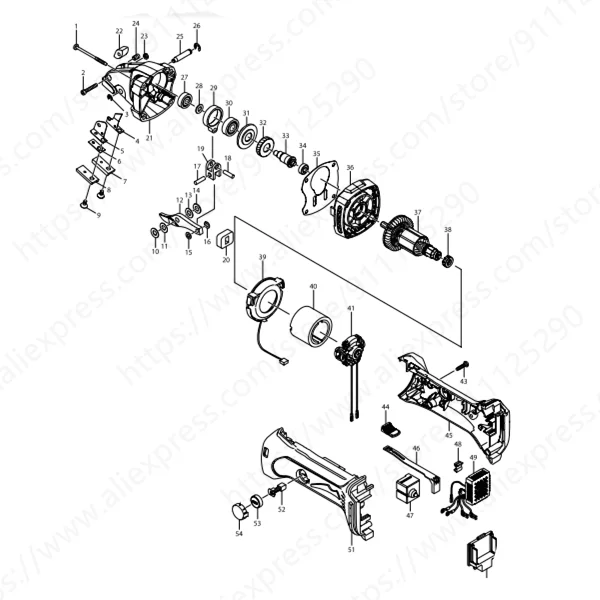 Varilla de cigüeñal para Makita BJS160 BJS161 DJS161Z DJS161RMJ DJS160Z DJS160RFE BJS161Z BJS161RFE BJS160Z BJS160RFE BJS161 BJS160