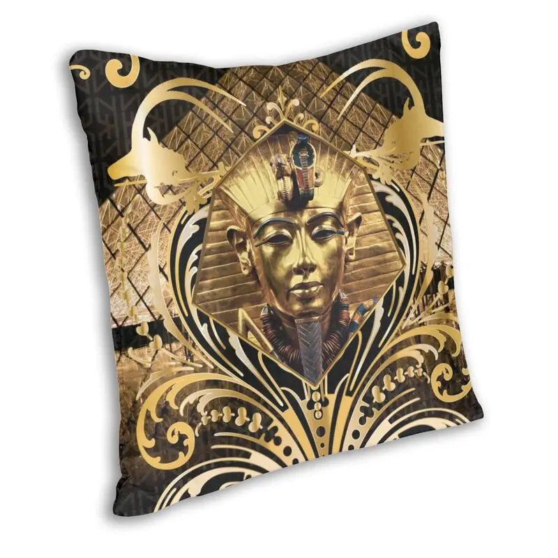 Gold Ancient Egypt God Pharaoh King Tut Cushion Covers Velvet Egyptian Myth Throw Pillow for Sofa Square Pillowcase Decoration