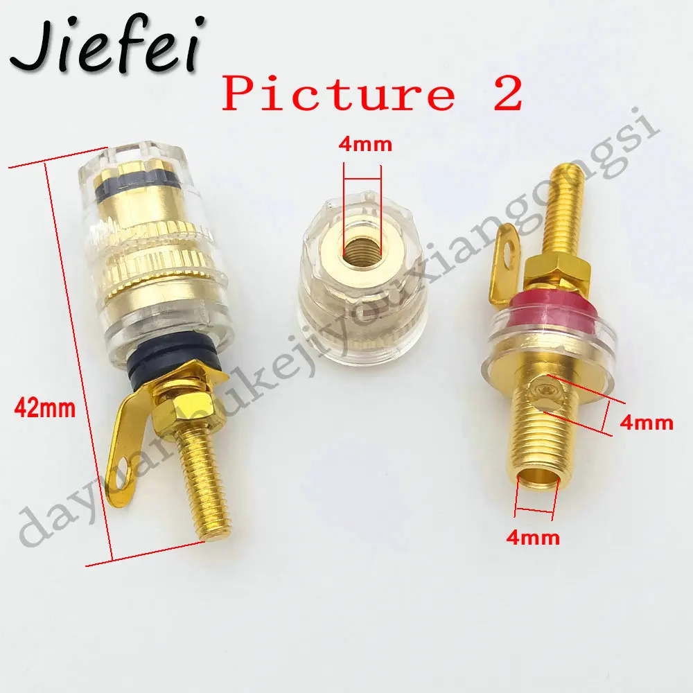 brass Crystal Binding Post for Speaker Amplifier 4mm Banana Plug connector