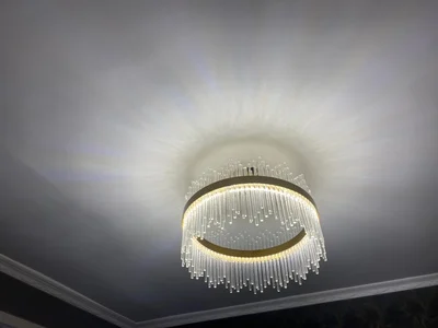 Art Glass Gold Round Oval Chandeliers