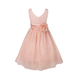 Summer Flower Girls Dress Kids Bridesmaid Dresses For Girls Children Princess Chiffon Dress Party Wedding Vestido Ball Gown Prom