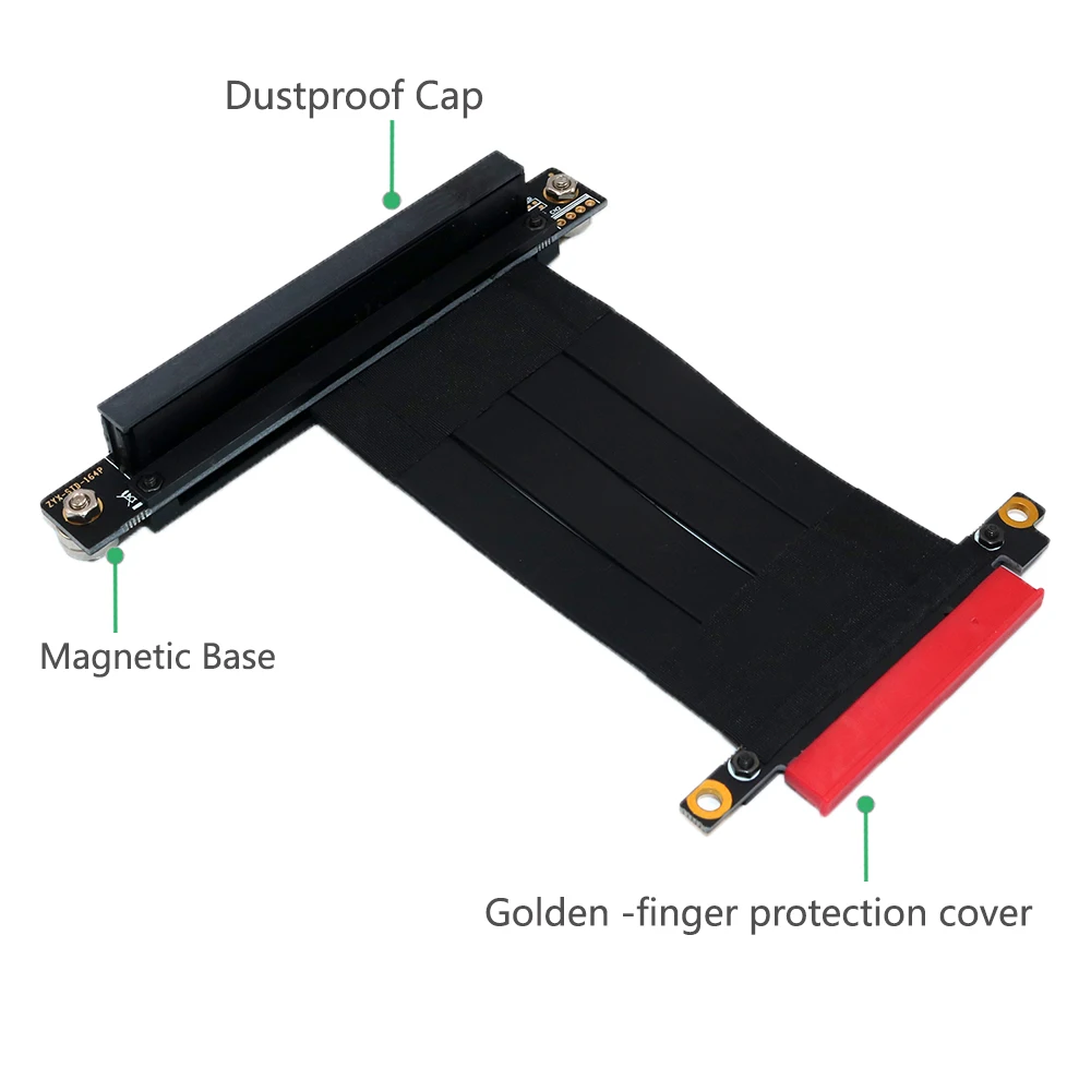 PCI Express x8 naar x16 Riser Card Man-vrouw Videokaart Riser PCIE 3.0 PCI-E 16x Lint Verlengkabel met Magnetische Voet