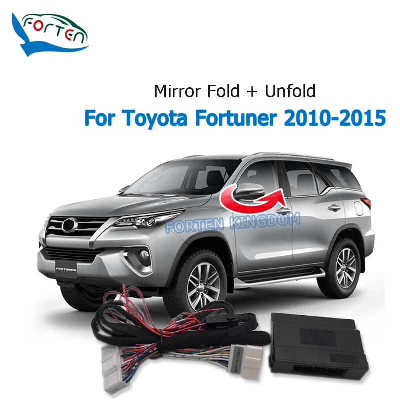 

Forten Kingdom Car Side Auto Rear Mirror Folding System Module For Toyota Fortuner 2010-2015 Rear View Mirror Fold Unfold LHD