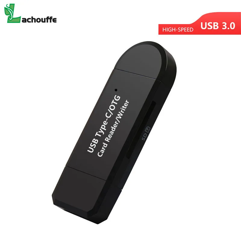 High-speed USB 3.0 Type C 2 In 1 OTG Card Reader USB Universal TF/SD Card Reader for smart phone/Computer/Type-C deveices