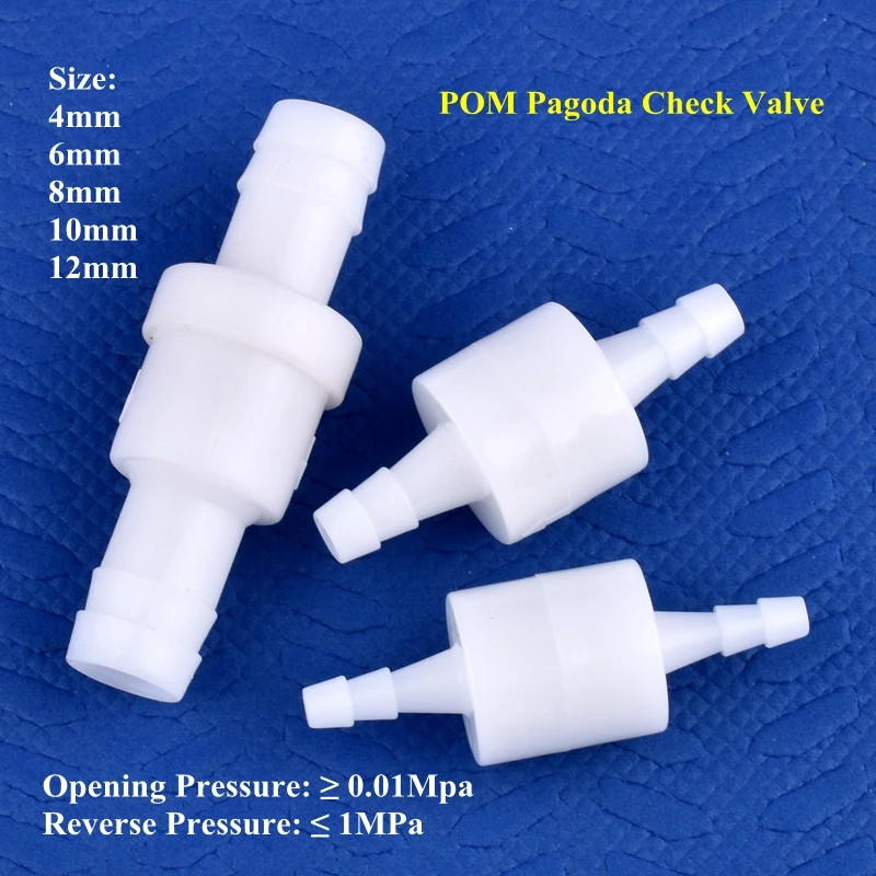 

1~100pcs 4~12mm POM Check Valve Drip Watering Irrigation Hose Joint Non-Return Valve Aquarium Fish Tank Water Pipe One-way Valve