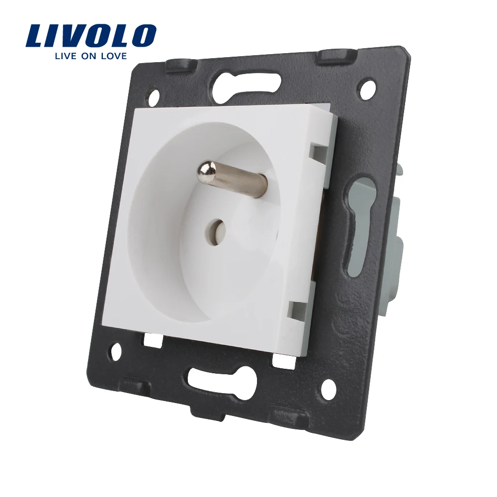 LIVOLO Manufacturer, Livolo White  Plastic Materials,  FR standard, Function Key For French Socket,VL-C7-C1FR-11 (3 Colors)