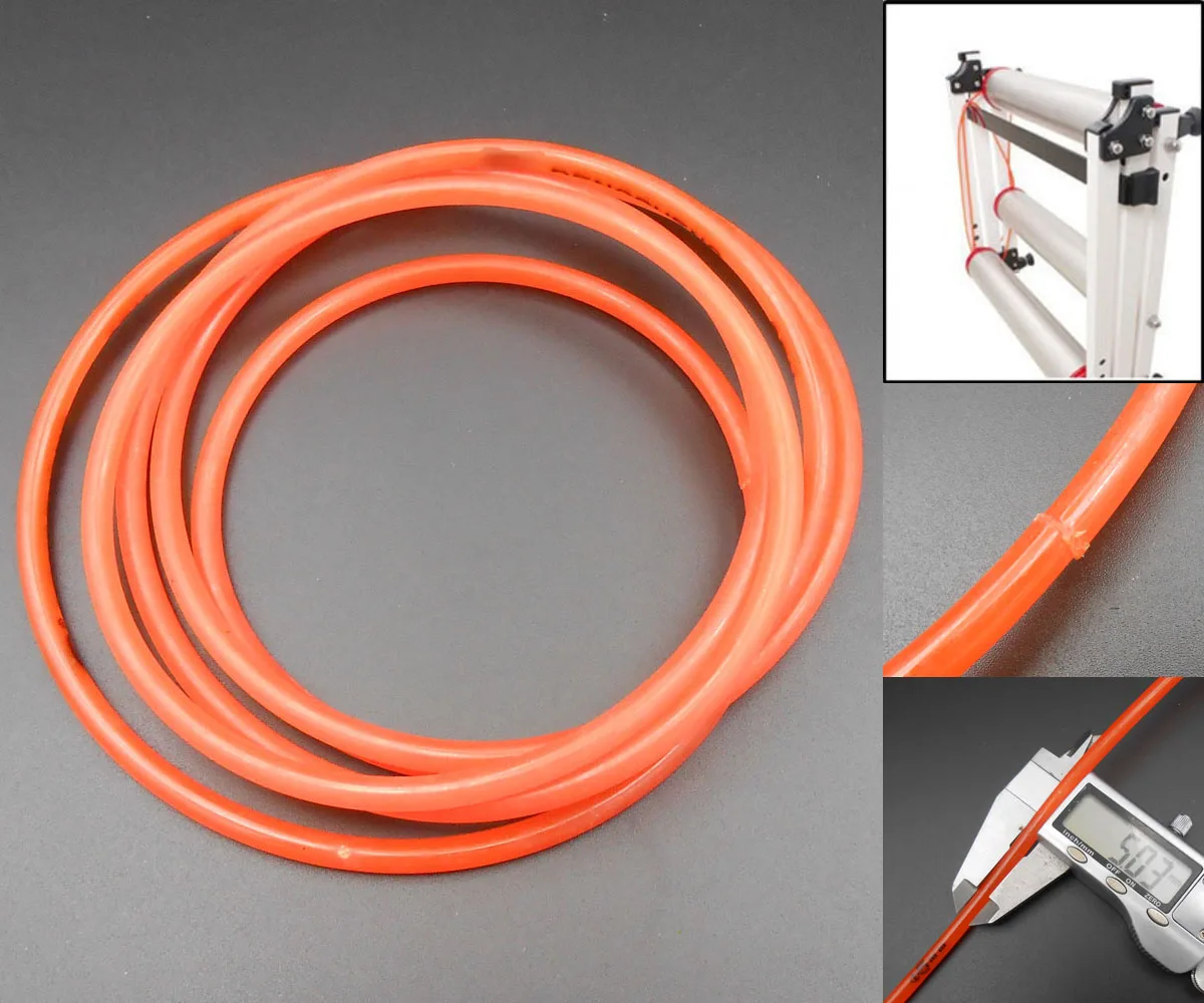 100Pcs NEW Drum Riding Cycling Training Table Transmission Roller Platform PU Belt Diameter 5MM Circumference 185cm 185CM Orange