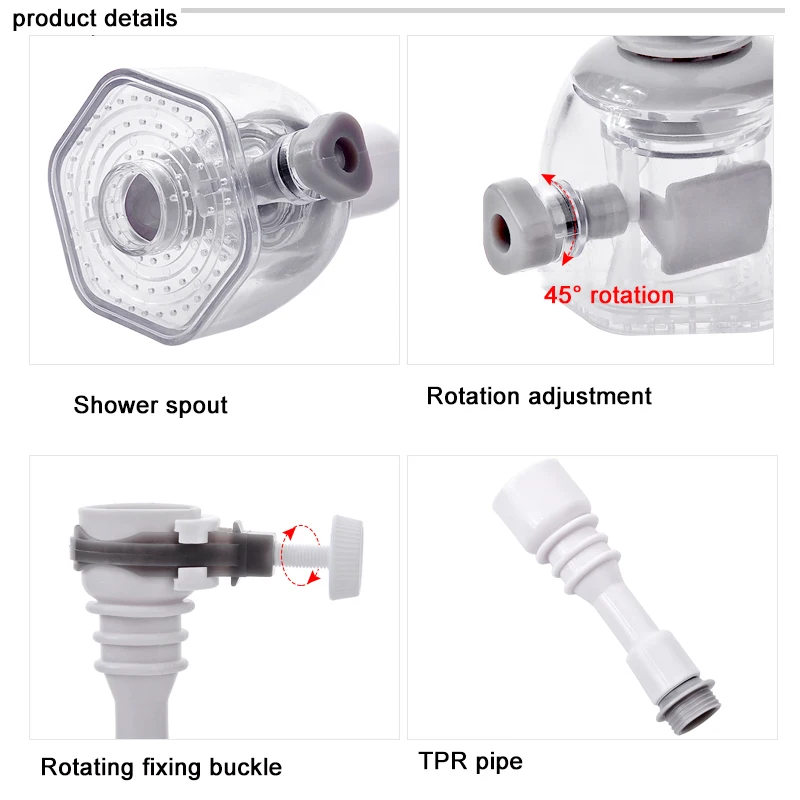 2 Modes 360 Rotatable Bubbler Water Saving High Pressure Nozzle Filter Tap Adapter Faucet Extender Bathroom Kitchen Accessories