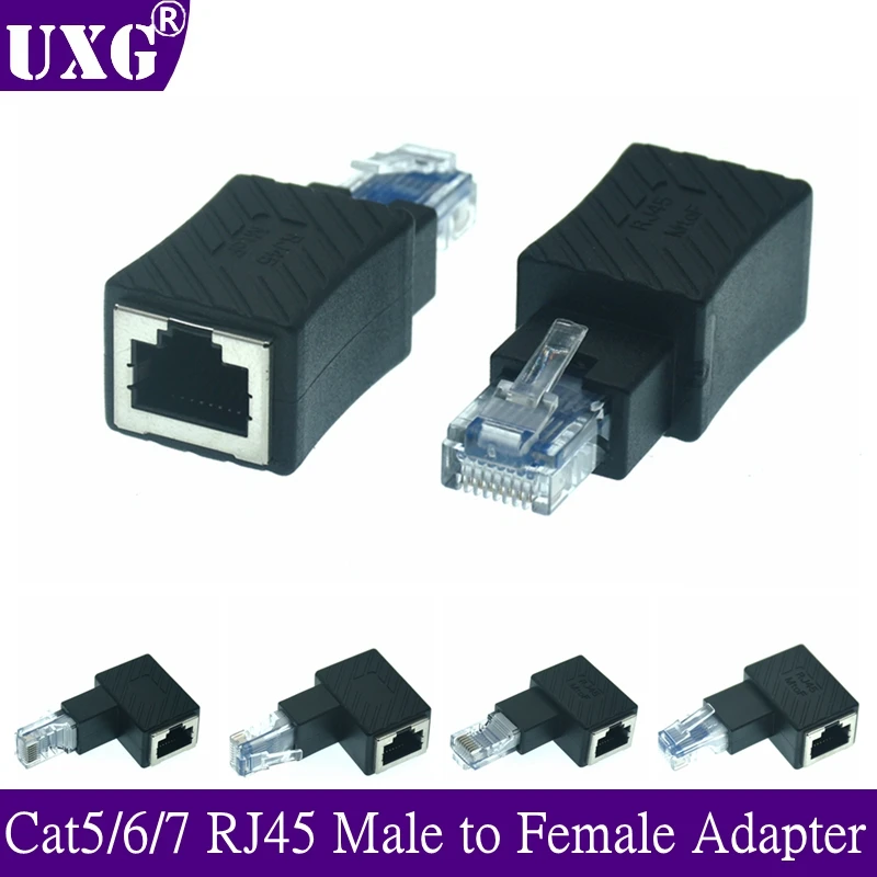 

newese Up Down Left Right Angled 90 Degree 8P8C FTP STP UTP Cat 5e 6e 7e RJ45 Lan Ethernet Network extension Male to Female hot