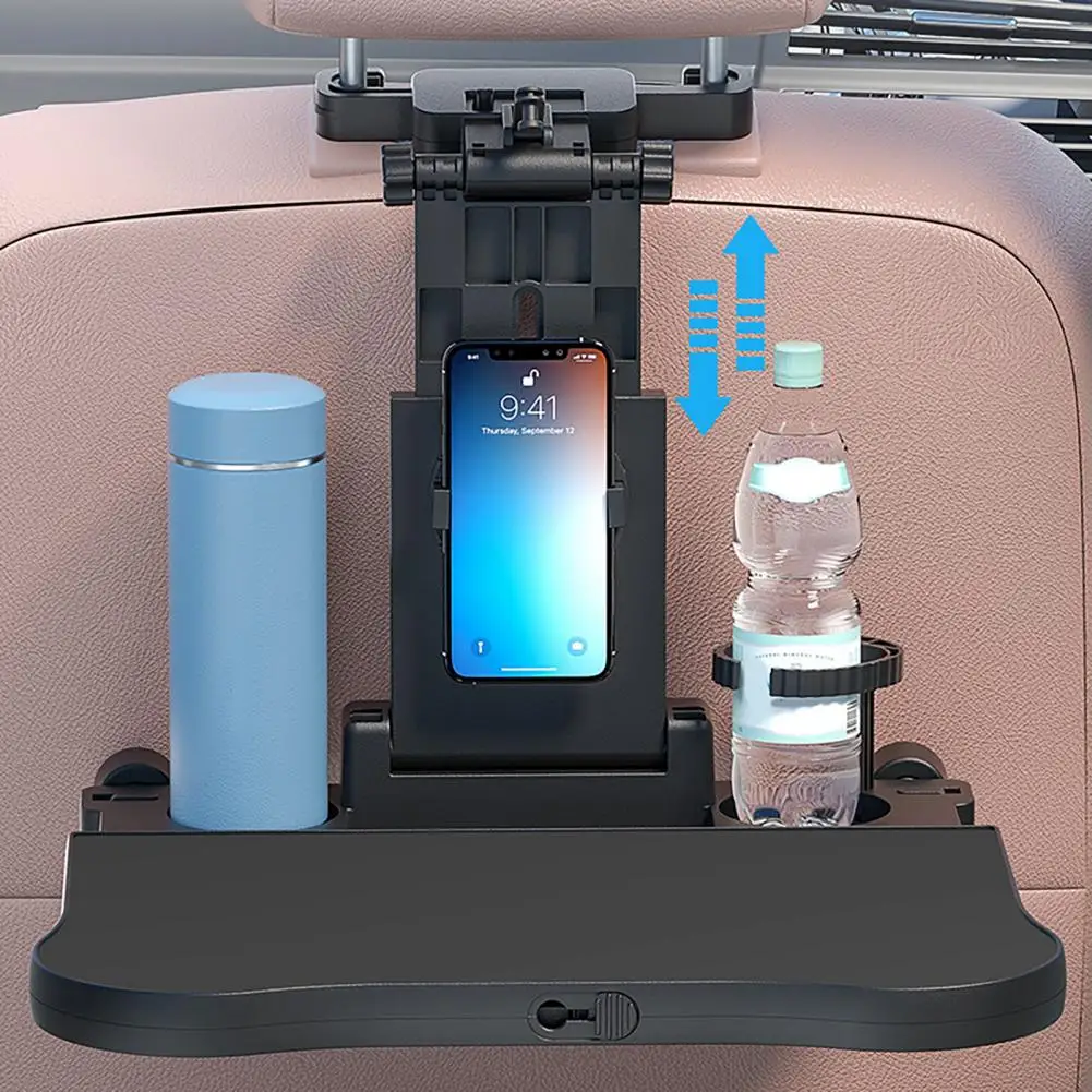 Dropshipping!!A08 Car Travel Table Board Multifunctional Height Adjustable Universal Headrest Mount Seat Back Tray for Computer