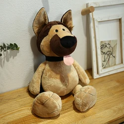 Nice German Shepherd Wolf Dog Wolfhound Hound Hunter Plush Toy Stuffed Doll Cartoon Animal Dad Mom Bedtime Story Boy Girl Gift