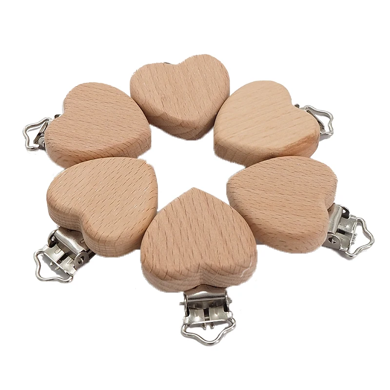 chenkai-50pcs-wooden-heart-pacifier-clips-diy-organic-eco-friendly-nature-baby-pacifier-rattle-teething-grasping-sensory-toy