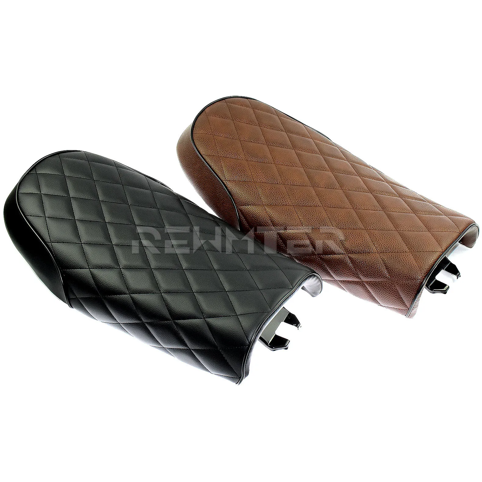 Motorcycle Black Brown Hump Universal Seat Cafe Racer Vintage Saddle For Honda CB 125