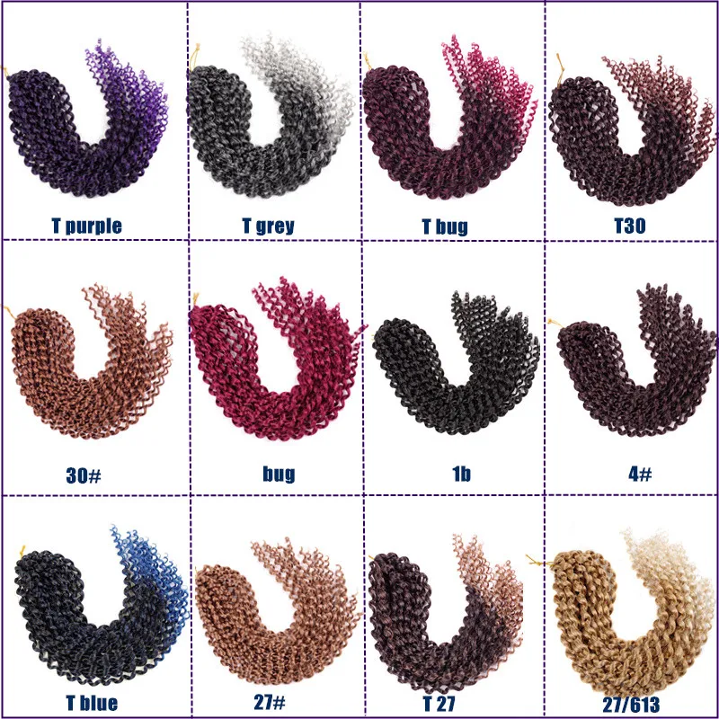 Full star Crochet Braid Hair For Braiding Synthetic Hair Extension Passion Twist Long Water Wave Bohemian Curly Crochet Hair