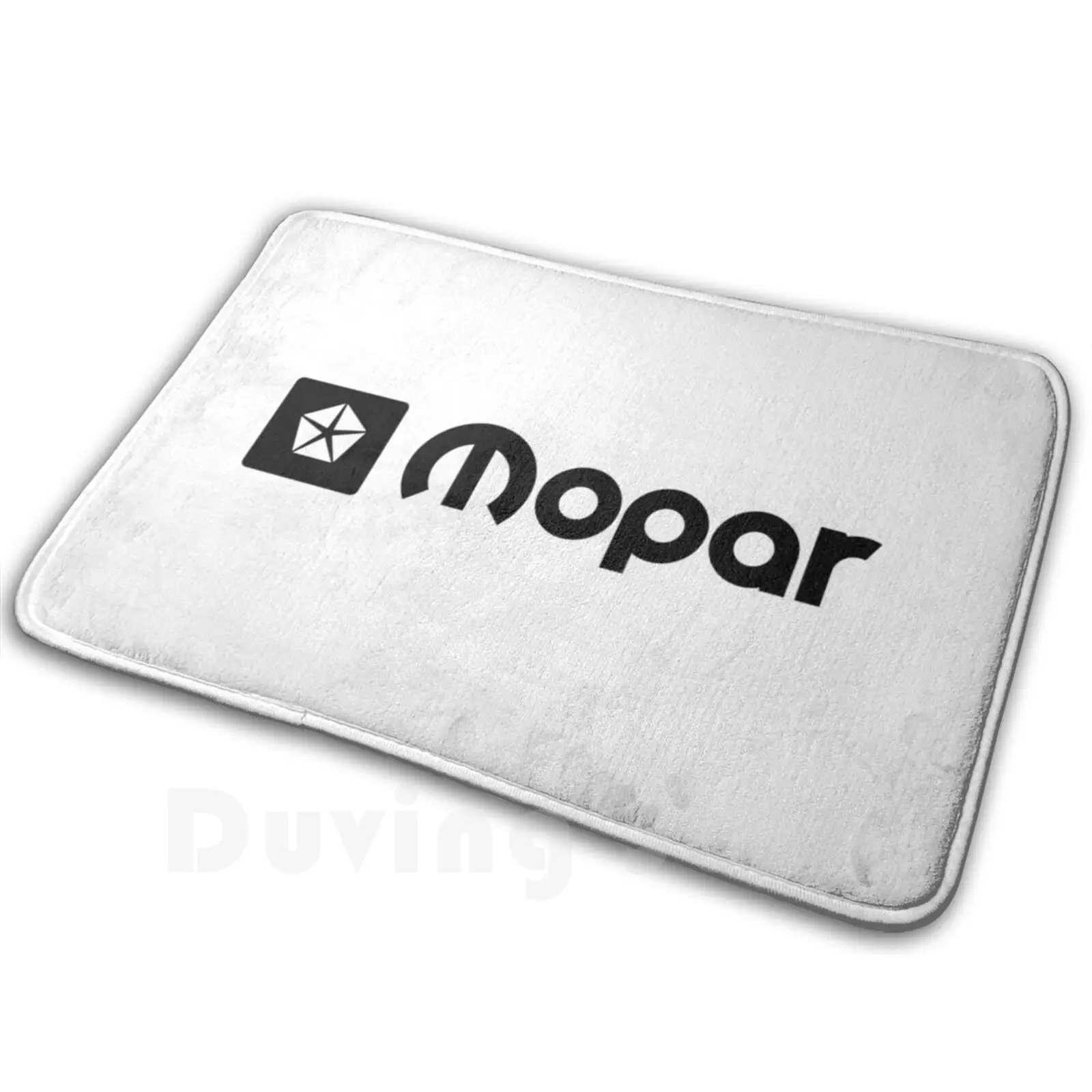 Mopar-alfombrilla artística con logotipo negro para ventilador Horizontal, alfombras antideslizantes para dormitorio, piezas con símbolo del logotipo de Mopar, Chrysler Muscle Car