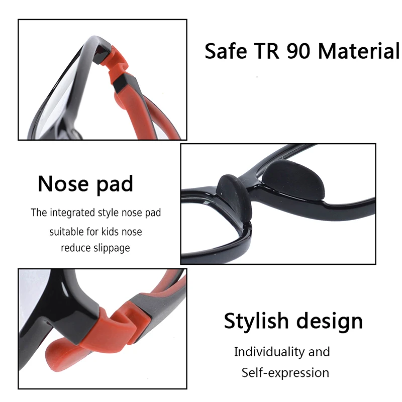 Kirka Optical Children Glasses Frame TR90 Kids Silicone Glasses Strap Eyeglass Frames Children Flexible Glasses Boys Myopia