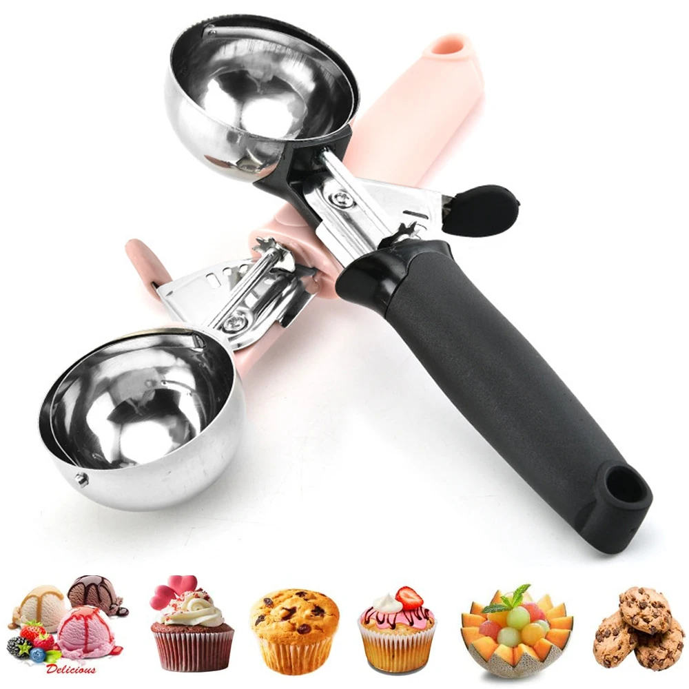 Stainless Steel Ice Cream Scoop, Ice Ball Maker, Watermelon Spoon, Icecream, Yogurt, Cookie Dough, Meat Fruit, Kitchen Tools