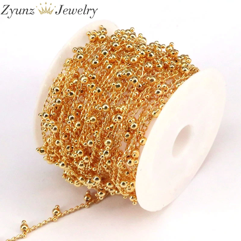 5 Meters, jewelry accessories gold plated, copper chain, environmental protection, diy chain necklace