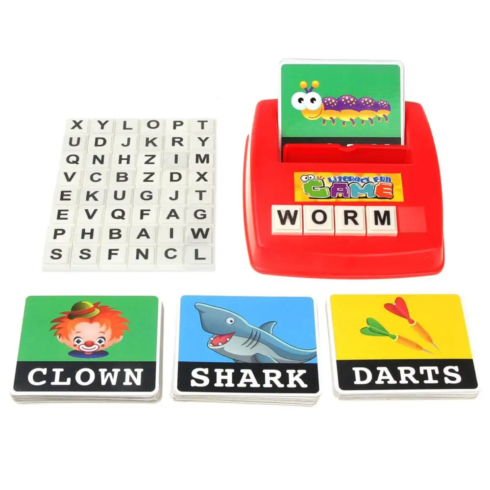 Matching Letter Game Alphabet Reading Spelling Words Objects Number Color Recognition Educational Learning Toy for Preschooler K