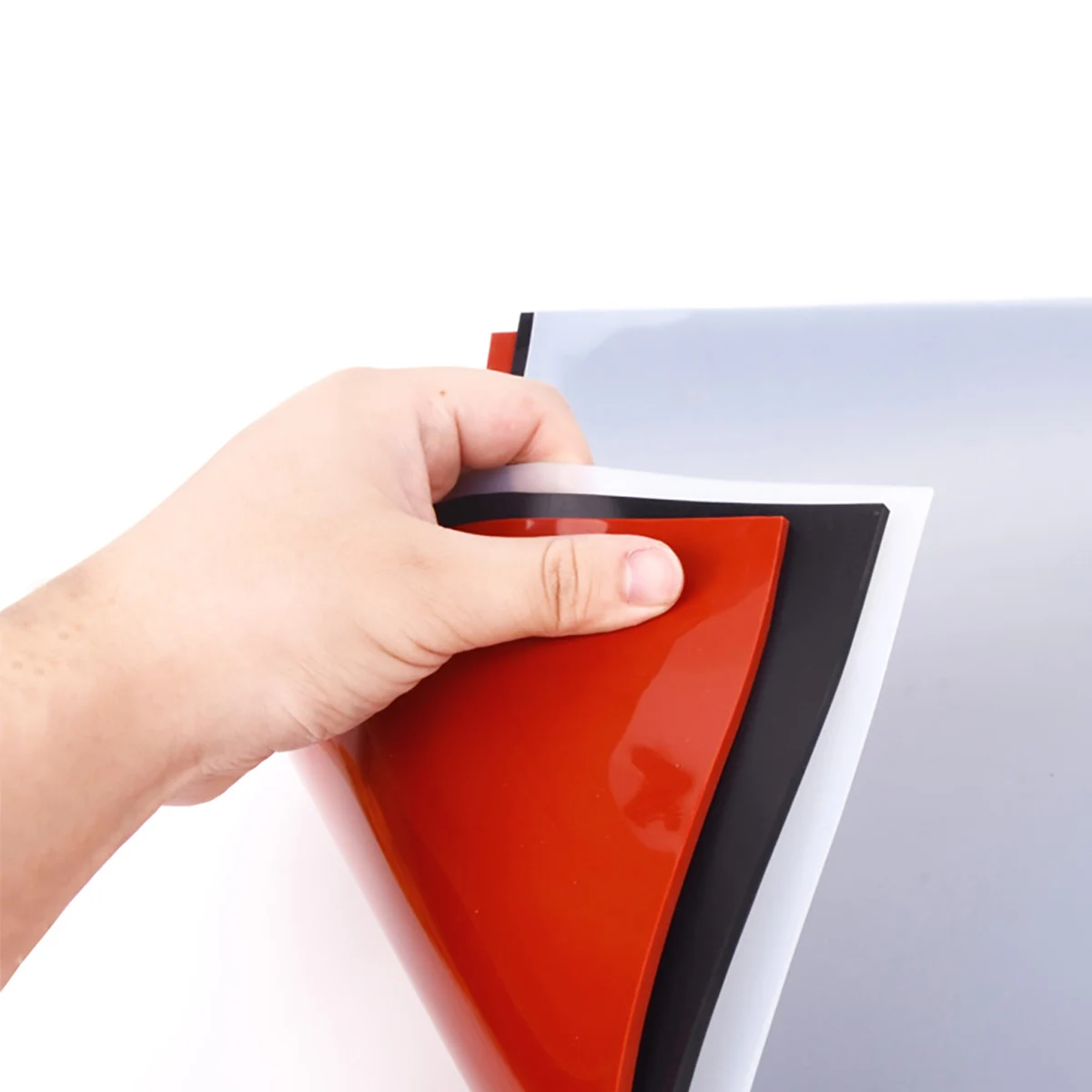 1Pc 1/1.5/2/3/4/5/6mm White/Red/Black Silicone Rubber Sheet 500x500mm Silicone Sheet Rubber Matt Shock Absorption Heat Resistant