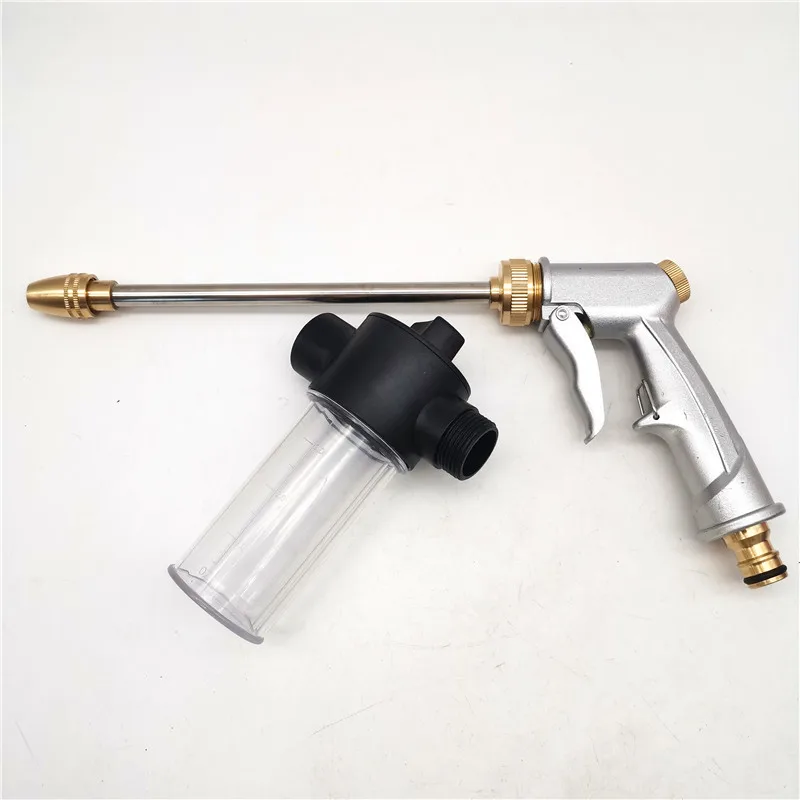 High Pressure Power Washer Water Gun Spray Nozzle Car Wash Garden Cleaning Tool 10-20 Meters Spray Distance Aluminum Alloy