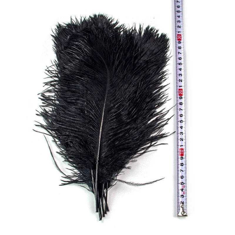 Wholesale Fluffy Black Ostrich Pheasant Feathers for DIY Crafts Wedding Party Decoration Christmas Accessories Natural Feather