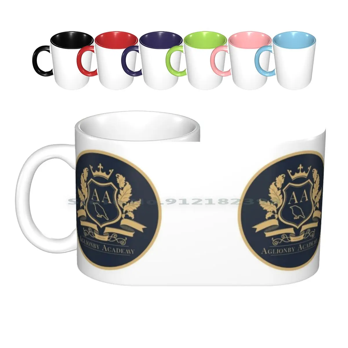 The Raven Cycle - Aglionby Logo Ceramic Mugs Coffee Cups Milk Tea Mug Books Book Reading The Raven Cycle The Raven Boys Maggie