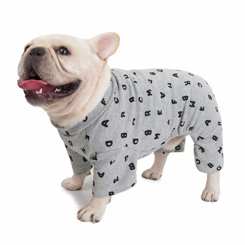 Cotton Pajamas for Dog, Jumpsuit, Pug, French Bulldog, Schnauzer Clothing, Pet Outfit, Overall, Poodle, Bichon