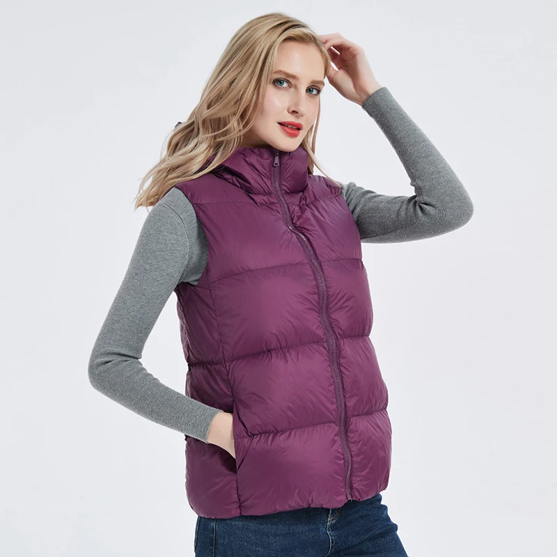 SEDUTMO – gilet en duvet de canard pour femme, épais, à capuche, court, bouffant, Slim, basique, grande taille 3XL, collection automne hiver, ED1671