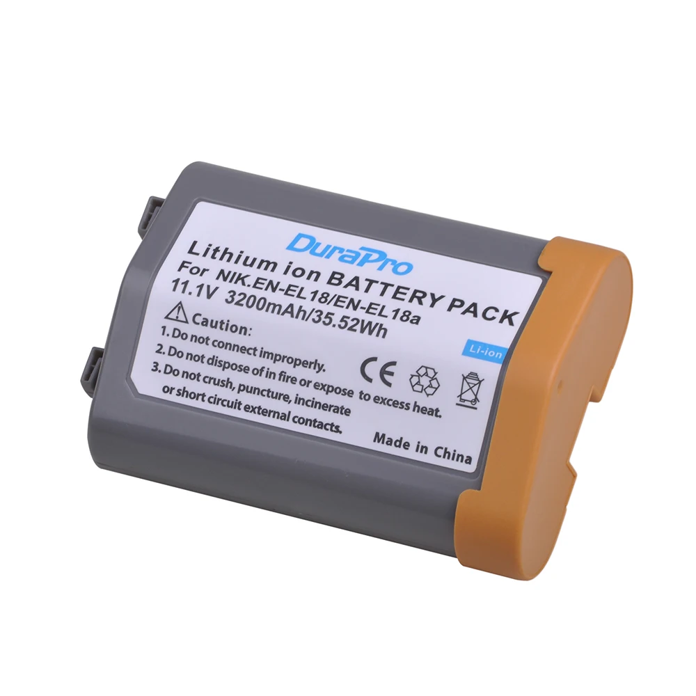 EN-EL18a EN-EL18 Battery + Fast Charging Charger for Nikon EN EL18a, EN EL18, D850, D800, D800E, D4, D4S, D5, D6