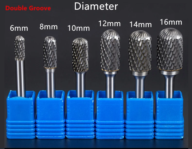 Jrealmer 1pcs C Type 6mm shank Tungsten Carbide Rotary Burrs Milling Cutter Rotary Tool Burr Rotary Dremel