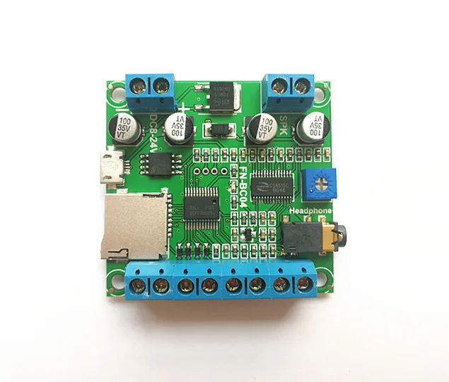 

Trigger MP3 voice player board Industrial grade MP3 music player module 10-15W power amplifier output