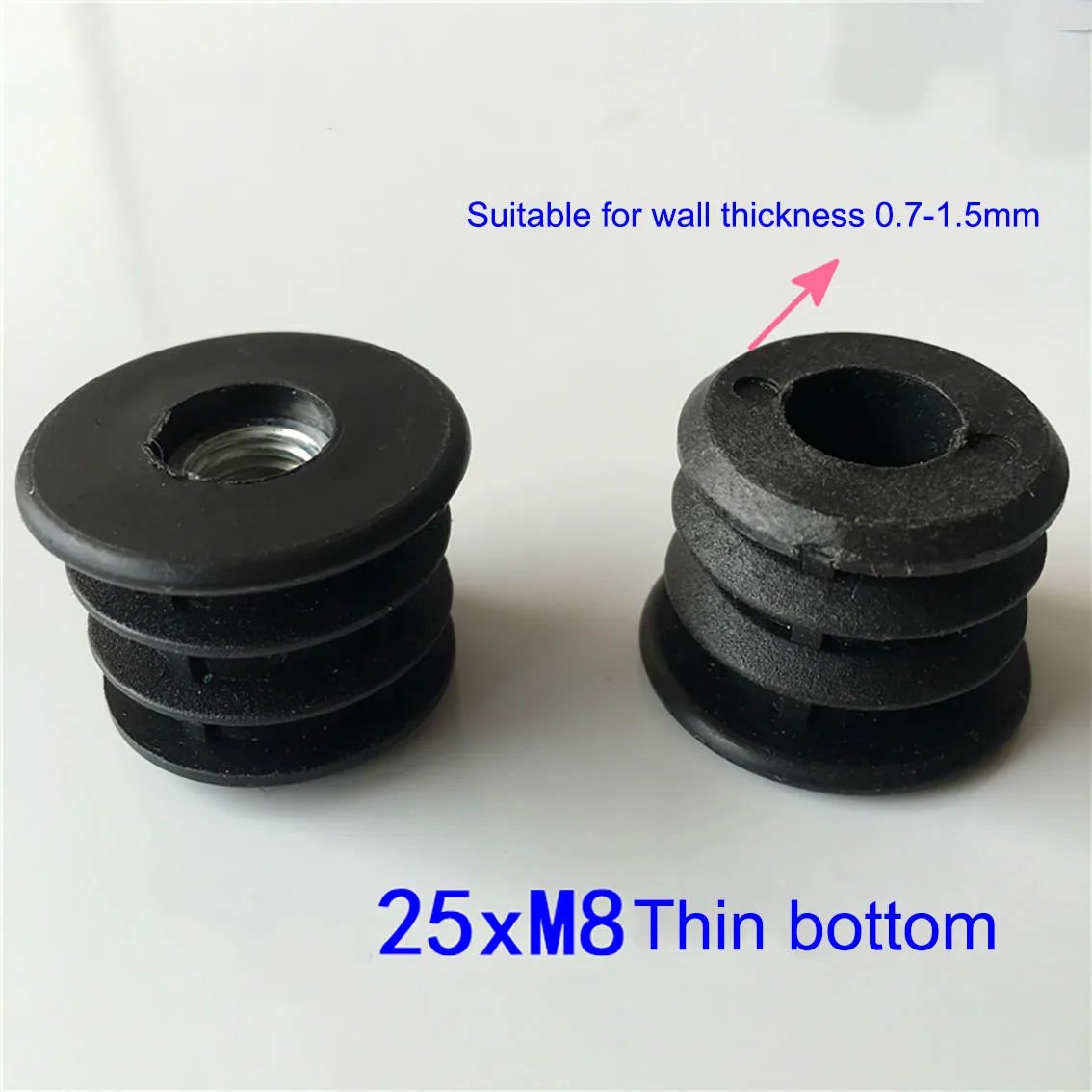 M6 M8 M10 Black Plastic Round Caps Hole Plug Nut Plug Protection Gasket Dust Seal End Cover Caps For Chairs Furniture