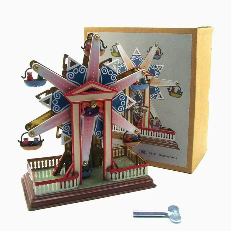 

Ferris Wheel Retro Tin Toys Wind Up Clockwork Home Decoration Birthday Creative Props Personalized Gifts Toys 16cm