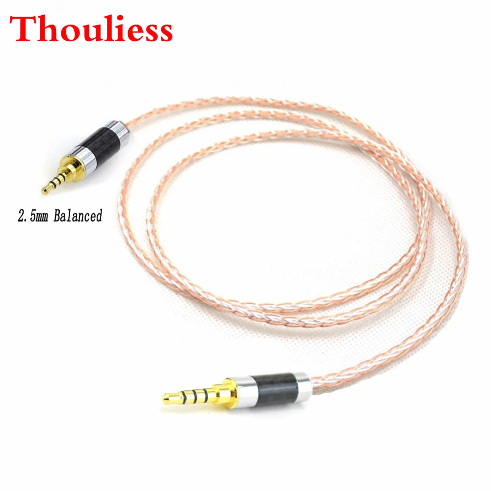 

Thouliess 7N Silver Plated cooper 4pin XLR/2.5mm//4.4mm Balanced Headphone Upgrade Cable for Fostex T60RP T20RP T40RPmkII T50RP