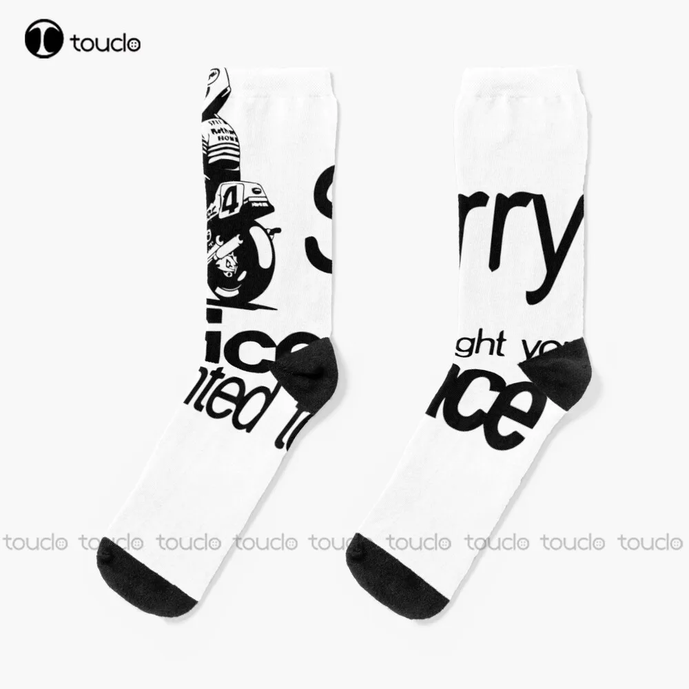 

Sorry Officer I Thought You Wanted To Race Socks Mens Black Socks Personalized Custom Unisex Adult Teen Youth Socks Funny Sock