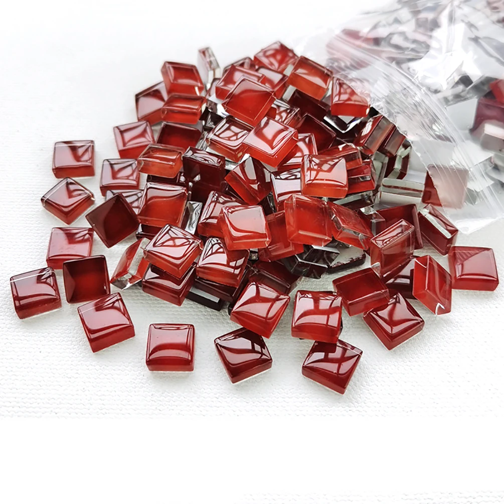 100g Colorful Glass Mosaic Tiles 1cm Square Mosaic Craft Materials for Children/Kids Multi Color Optional DIY Mosaic Stones