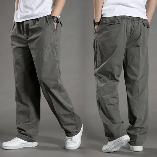 Pantalones Cargo para Hombre, ropa de trabajo de algodón para verano y primavera, novedad en talla grande 6XL, pantalones de chándal informales para escalar, pantalones de otoño para Hombre