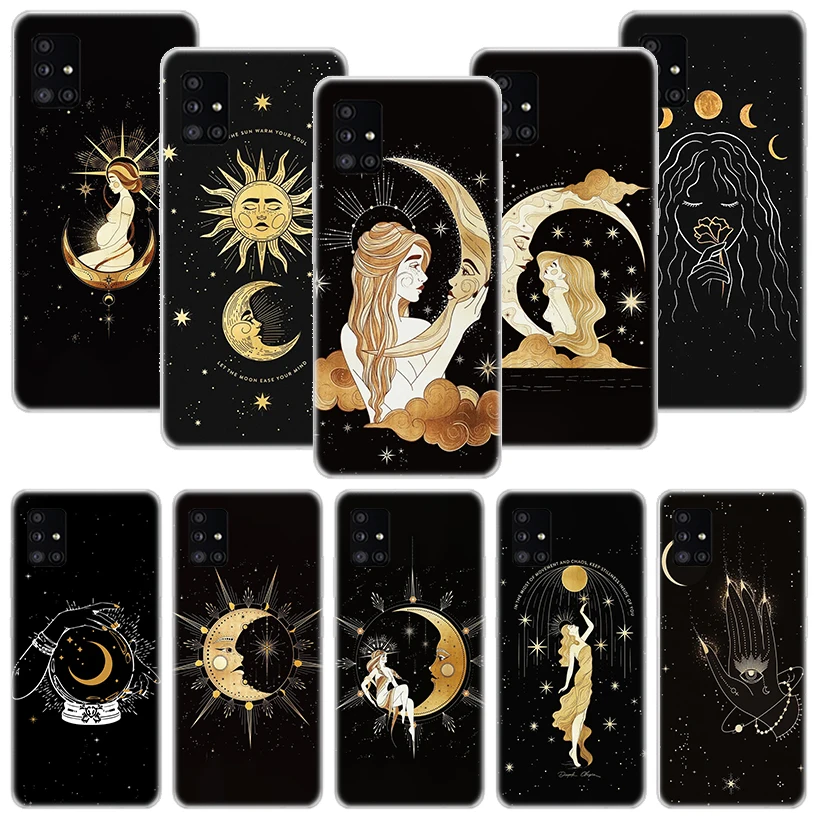 Czarownice księżycowe Tarot tajemnicze etui na telefon Samsung Galaxy A51 A71 A41 A31 A21S A11 A01 A70 A50 A40 A30S A20S A20S A10S A6