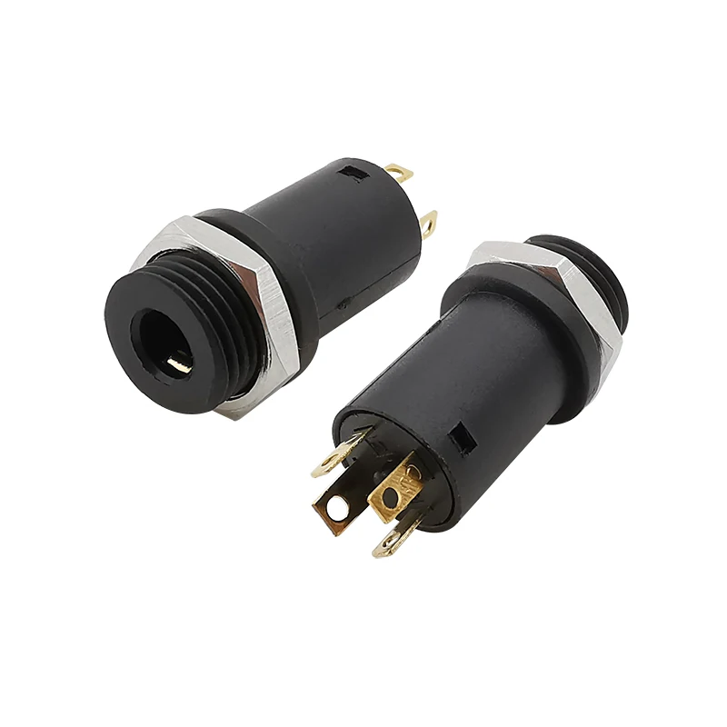 5/10Pcs 3.5mm 4 Pins Female Headphone Stereo Jack Panel Mount Connector Audio Video Socket With Nut Thread PJ-31640