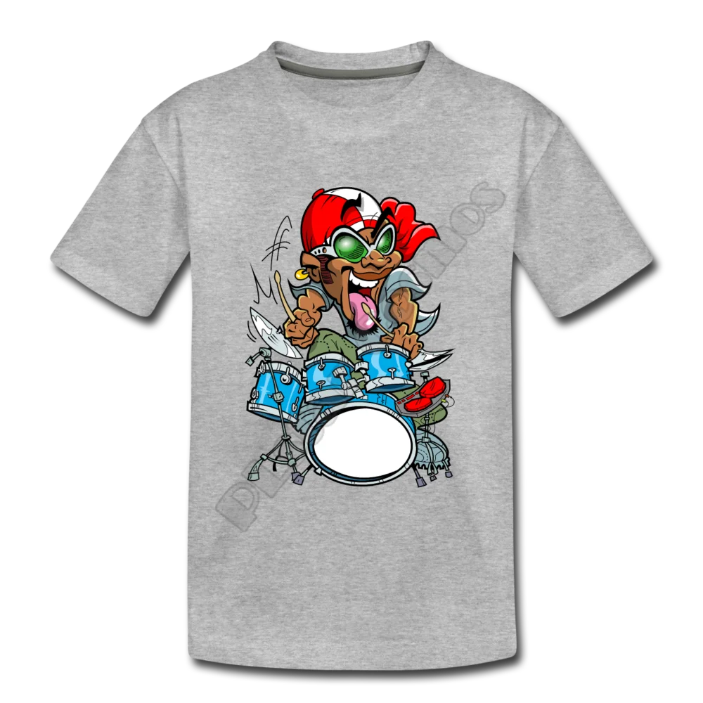 Drummer Cartoon Kids T-Shirt 3D All Over Printed Kids t shirts Boy For Girl Funny Animal Summer Short Sleeve