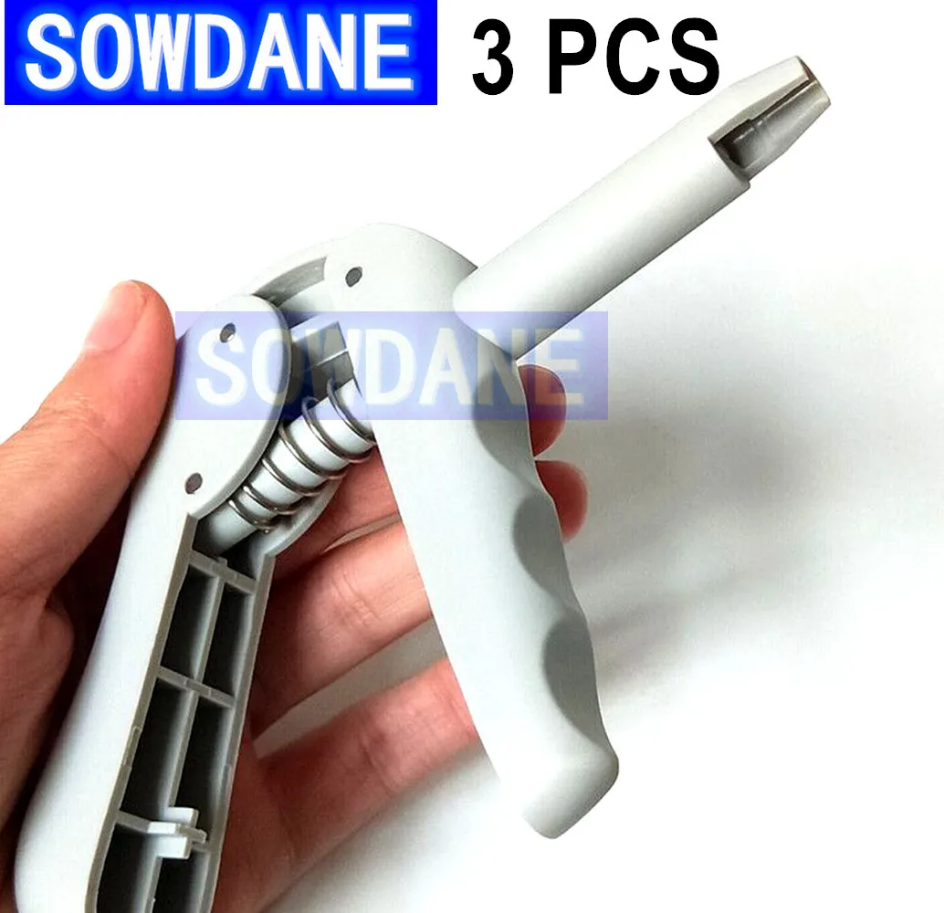 3 pieces Dental Composite Gun Dispenser Mixing Dispenser gun Autoclavable Applicator for Unidose Compules Plastic syringe