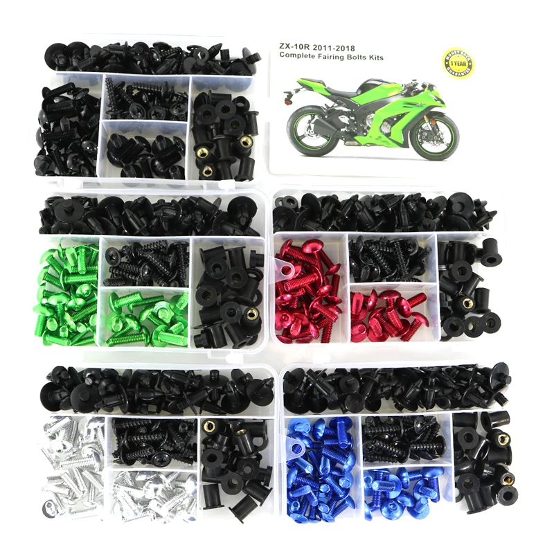 

Fit For Kawasaki Ninja ZX-10R ZX10R 2011-2018 Motorcycle Accessories Aluminum Fairing Bolts Kit Cowling Screws Fairing Clips