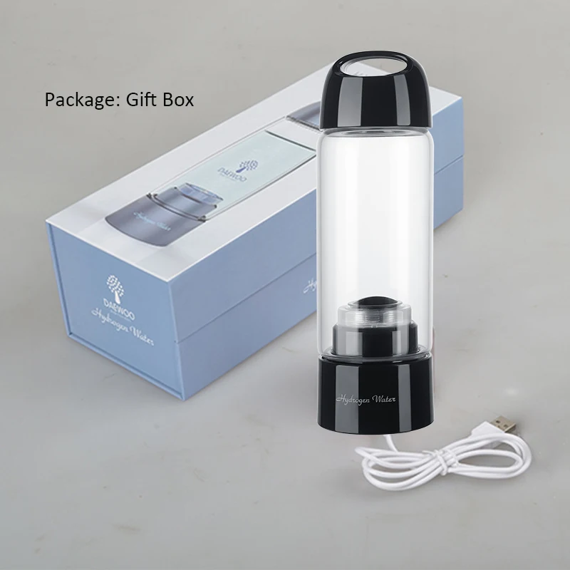 كوريا مولد الهيدروجين زجاجة ماء المحمولة H2 كوب آلة الاستنشاق SPE & PEM التحليل الكهربائي الماء المؤين التنفس H2 طقم غاز