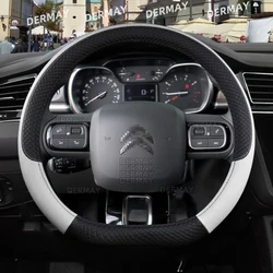 for Citroen C3/C3 Picasso Aircross Lumiere Pluriel DS3 DS5 9Colors Car Steering Wheel Cover PU Leather Non-slip Auto Accessories