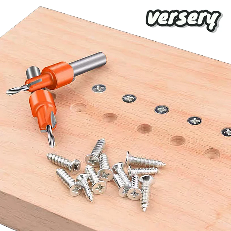 1PC Step Drill Taper Hole Tapping Screw Alloy drill bit DIY Supplies Head Shank Woodworking tools Countersink Installation