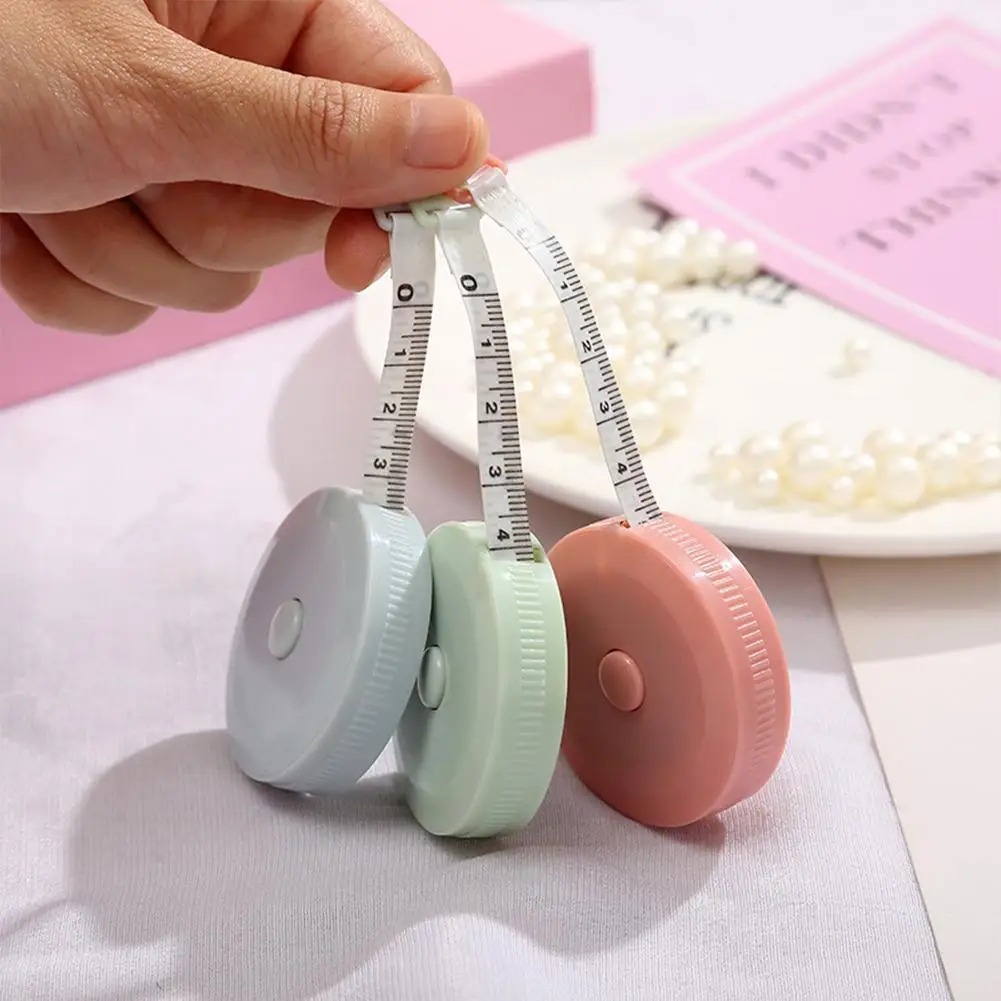 1PC Tape Measure Measuring Tape for Body Fabric Sewing Tailor Cloth Knitting Home Craft Measurements,150CM Retractable Rulers