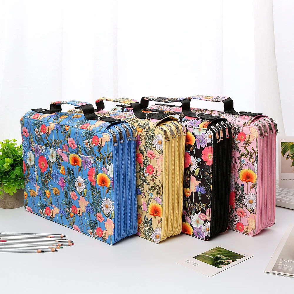 384 Slots School Bag for Girl Pencil Case Office Pencilcase Large Capacity Stationery Organizer Pen Box Big Penal Pouch Supplies