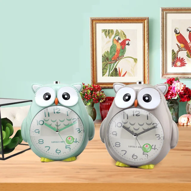 

Cute owl Alarm Clock Table Watch Luminous function Alarm Clock for Kids Friends Gifts Silent Sweeping movement