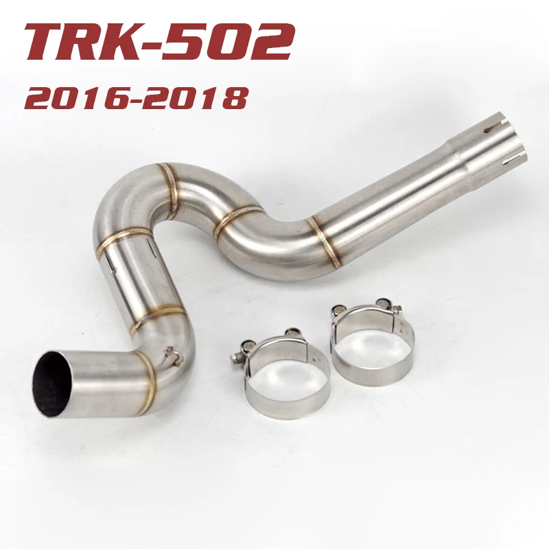 

TRK502 2016 2017 2018 Slip-on Exhaust Muffler Middle Link Pipe Escape Down Elbow 51mm For Benelli TRK 502C 502x 2016-2018